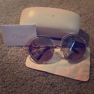 Chloé Carlina Round Oversized Sunglasses, 62mm